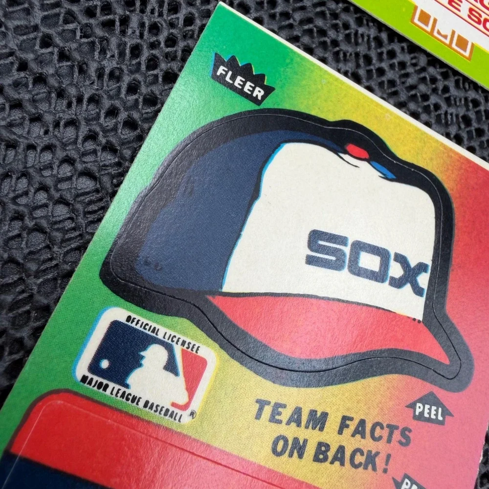 1982 Fleer Chicago White Sox Sticker Cards Lot of 4 Vintage MLB Baseball Cards